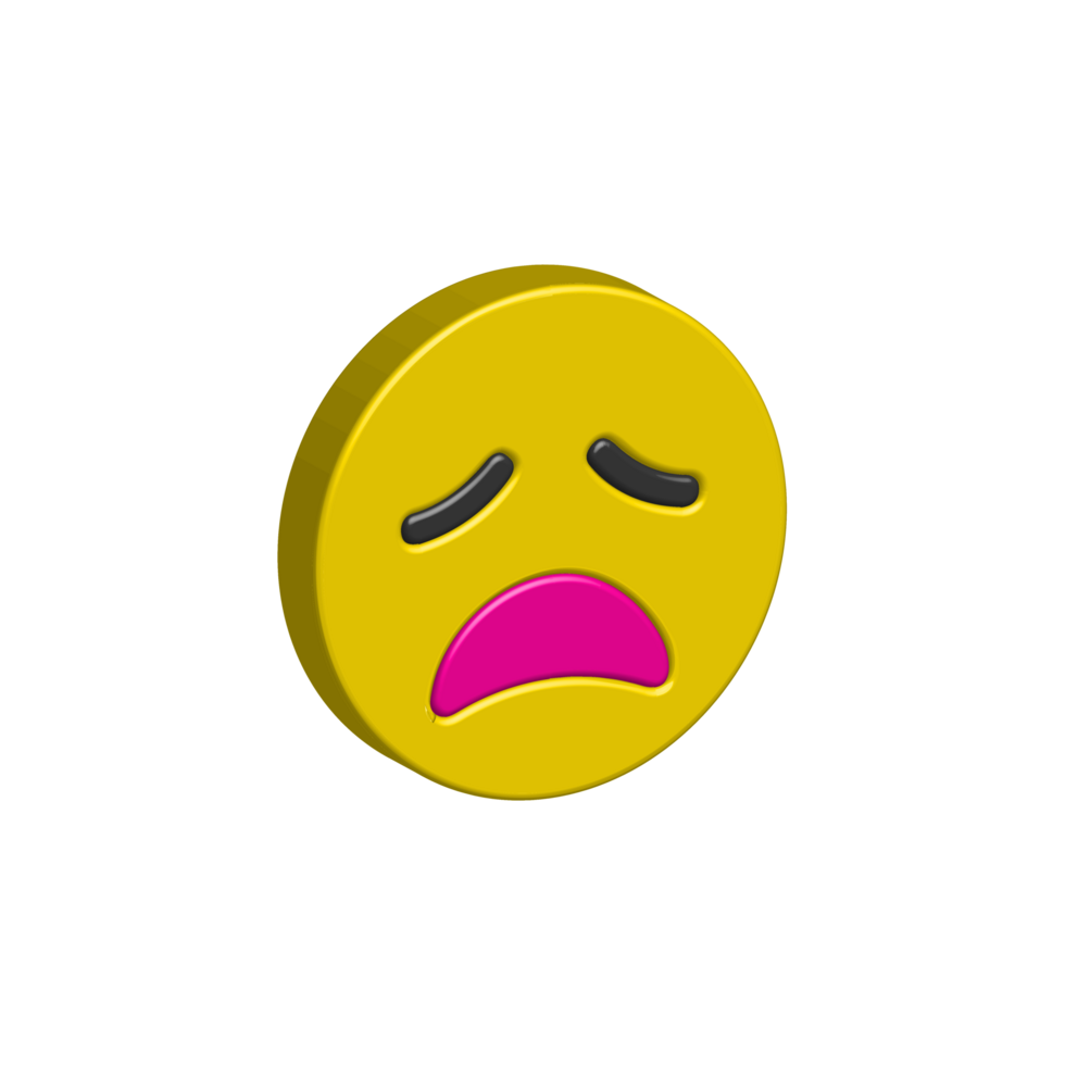 triste face 3d ícone png