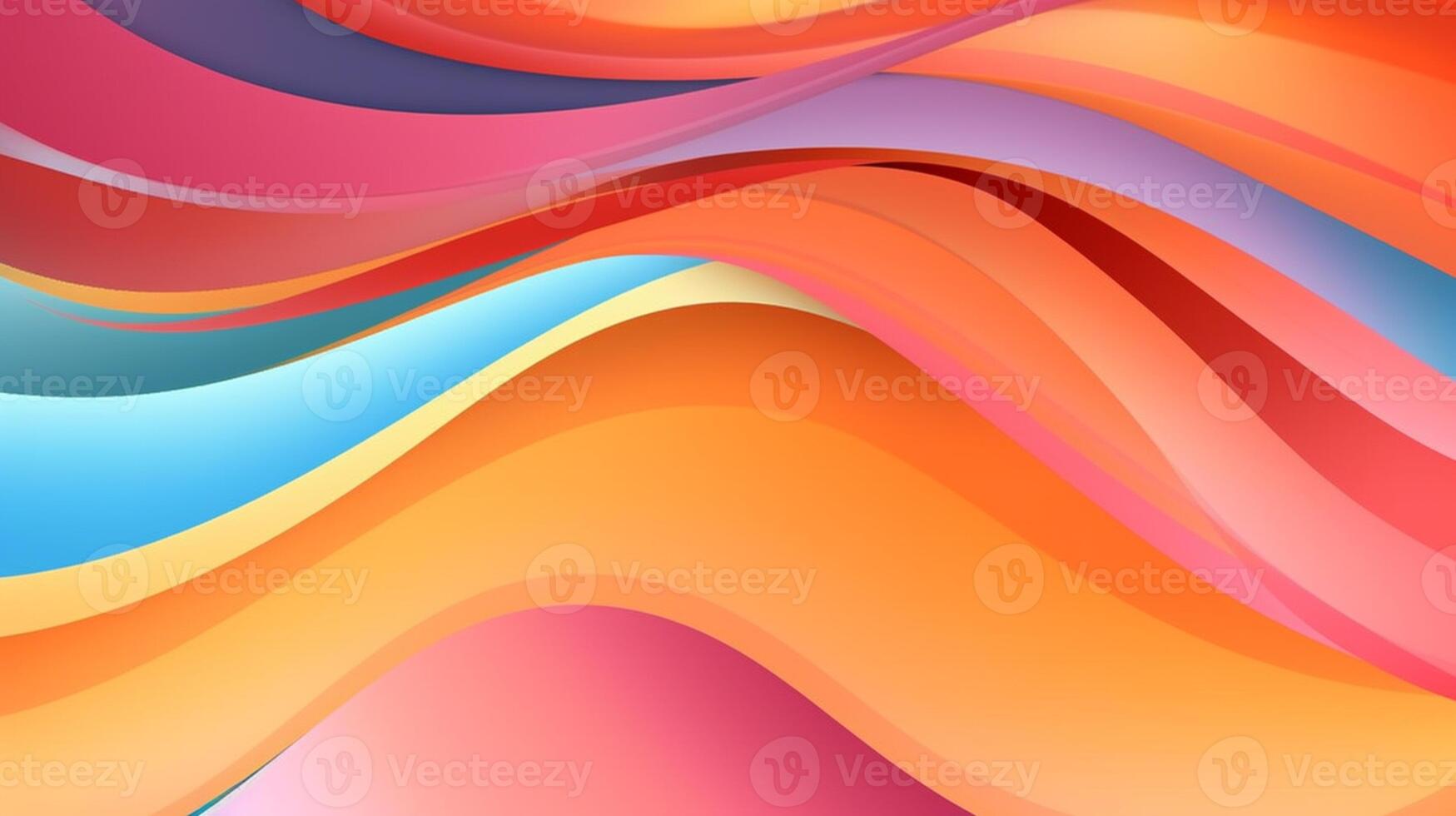 , The abstract wallpaper design features a combination of vibrant colours and futuristic lines that create a visually stunning graphic with a textured, light background. photo