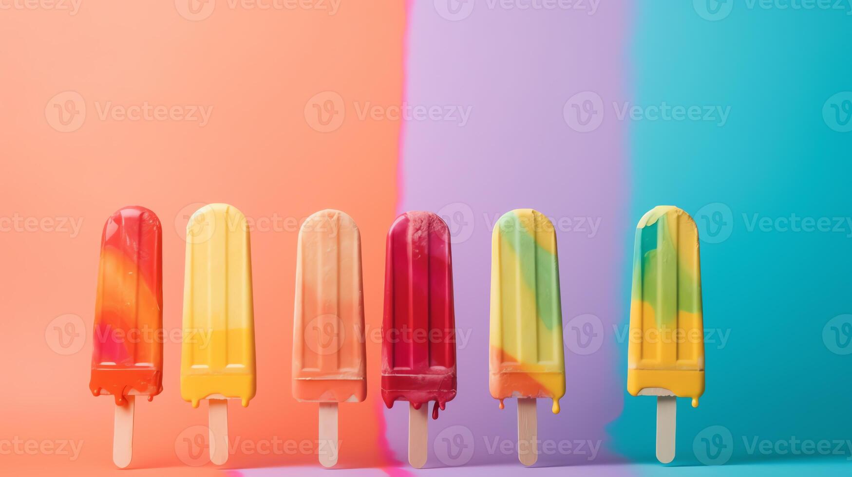 hielo paleta de hielo con vistoso antecedentes ai generativo foto