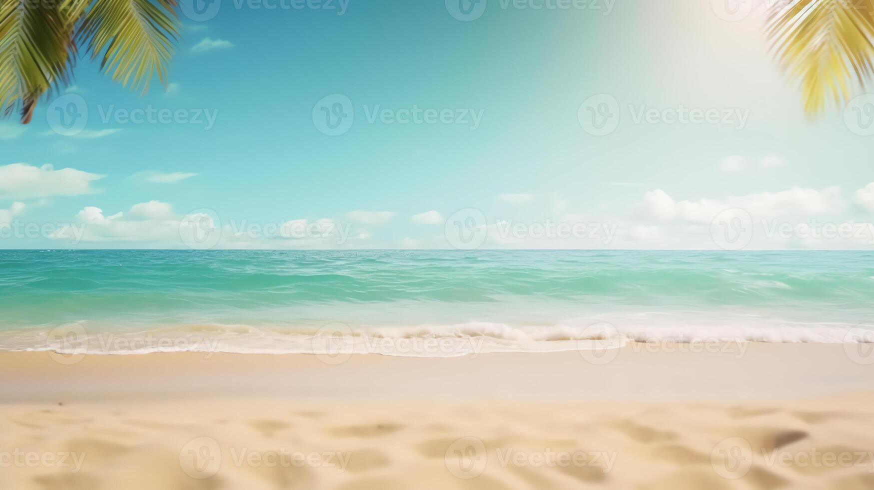 beach background with copy space display photo