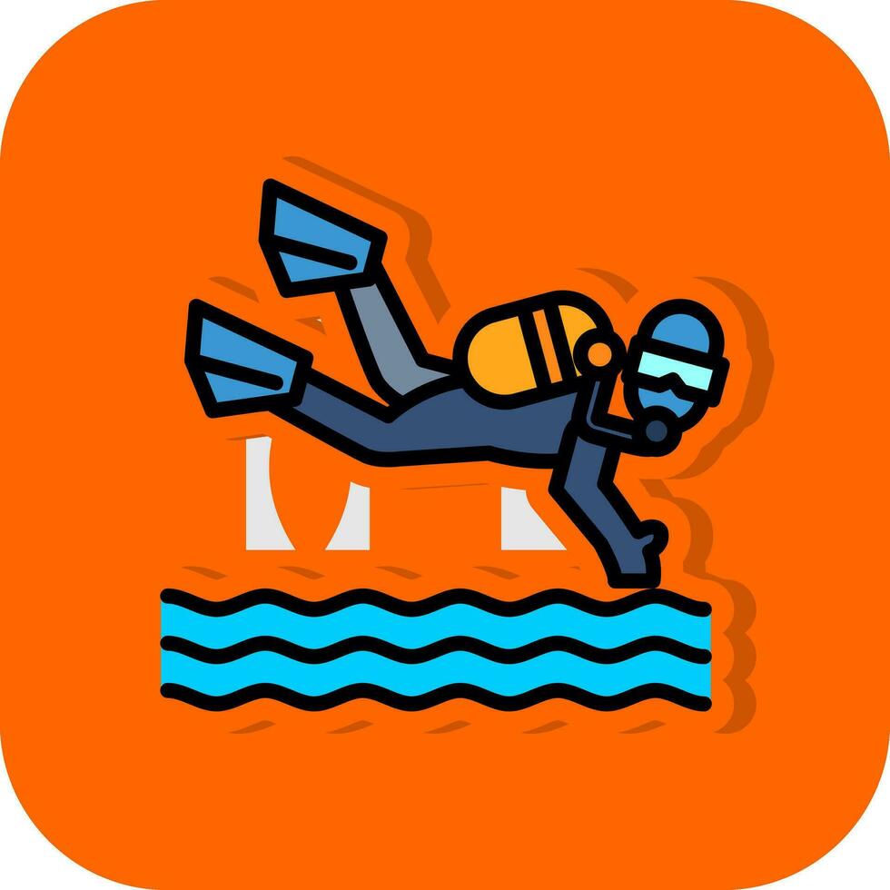 Scuba dive Vector Icon Design