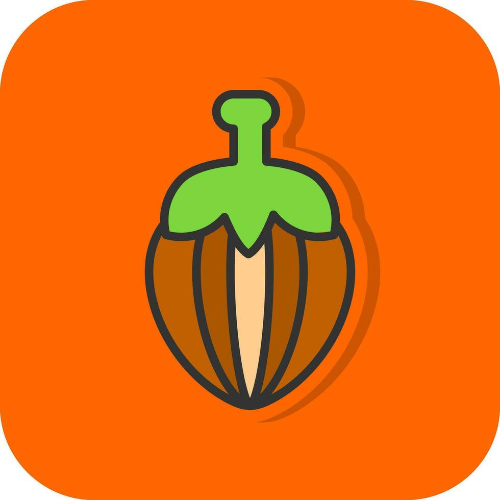 Hazelnut Vector Icon Design