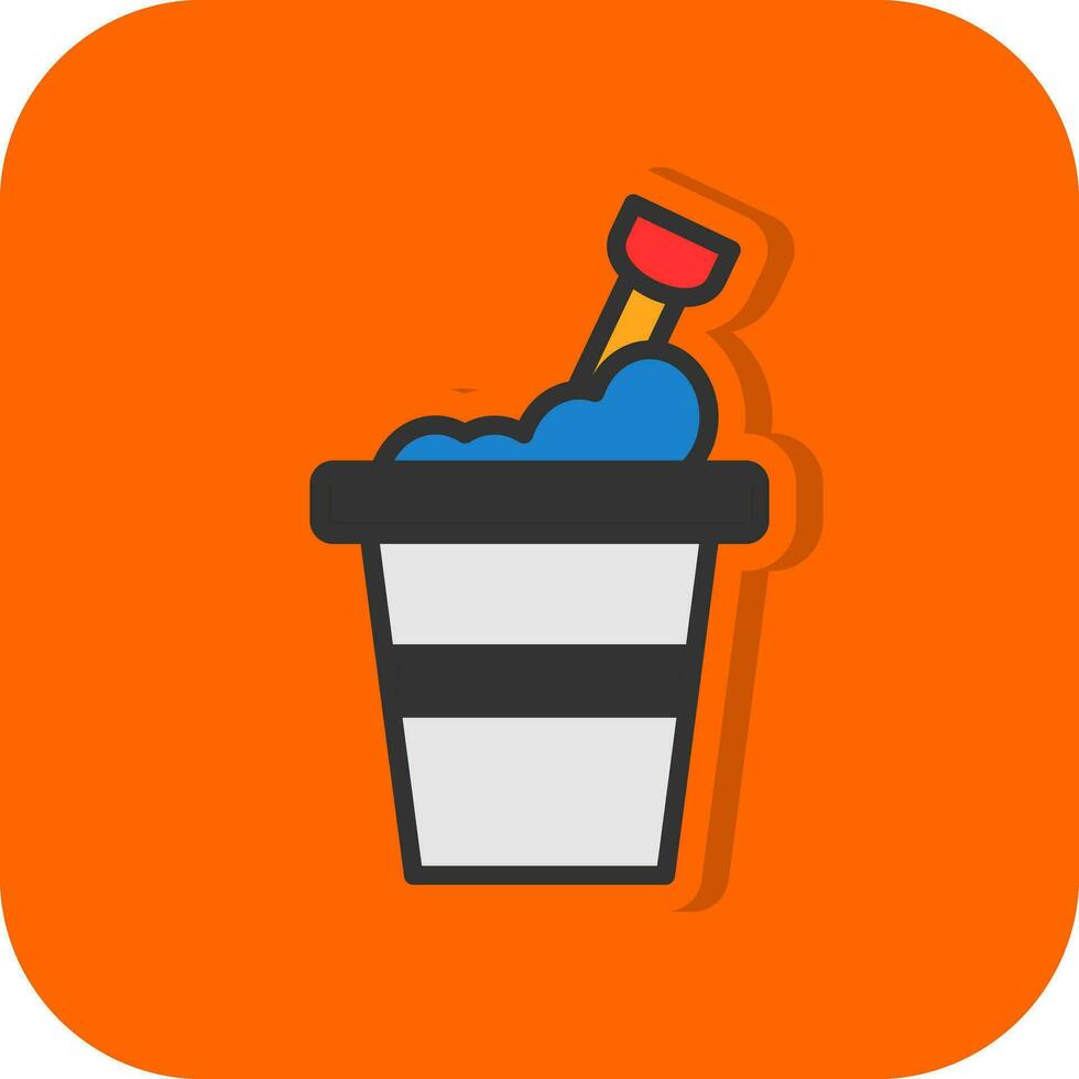 Bucket Vector Icon Design