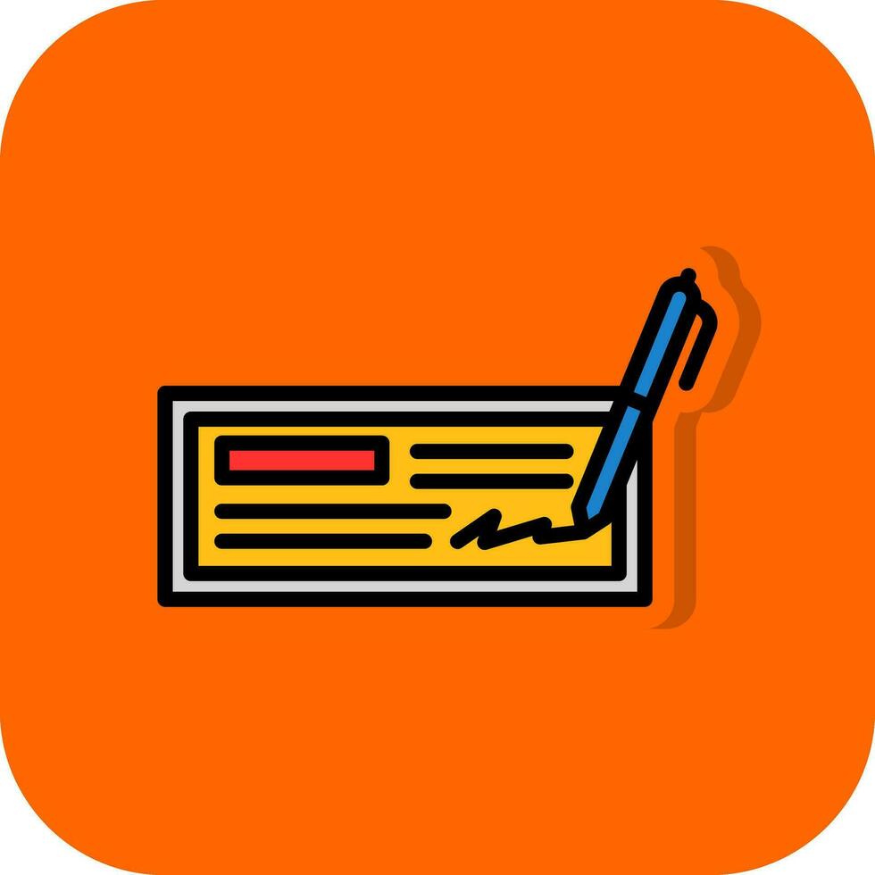 Cheque Vector Icon Design