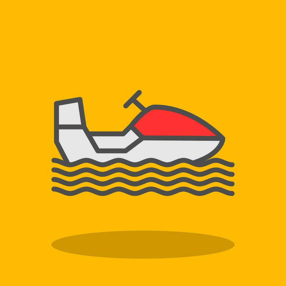 Snowmobile Vector Icon Design
