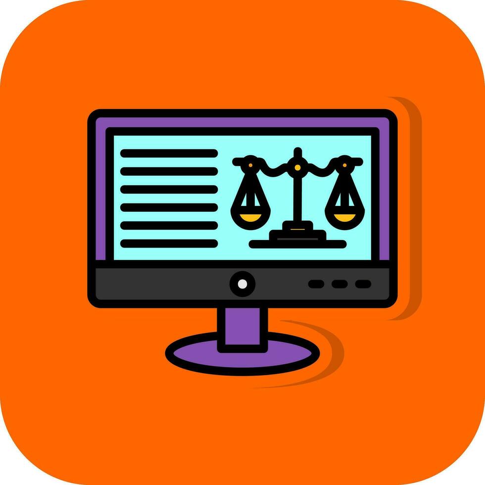 Online court Vector Icon Design