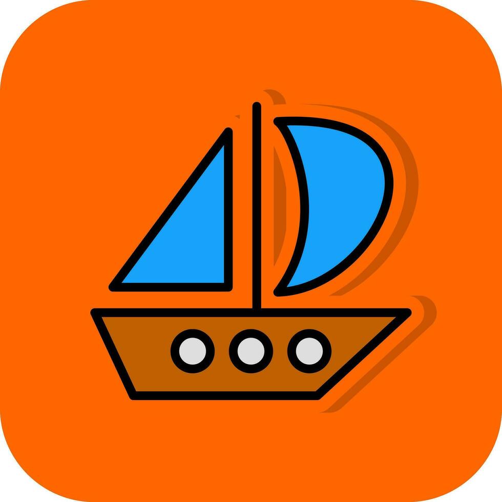 Catamaran Vector Icon Design