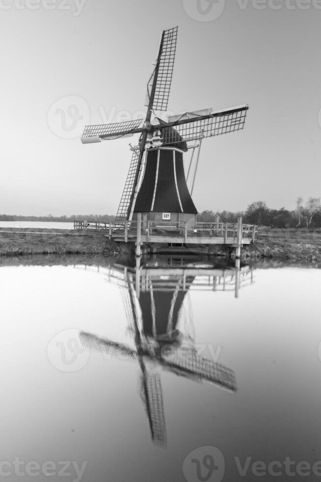 De Helper, Dutch windmill in Haren, Groningen, The Netherlands. photo