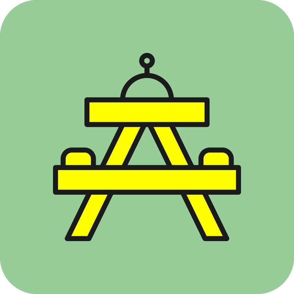 Picnic table Vector Icon Design