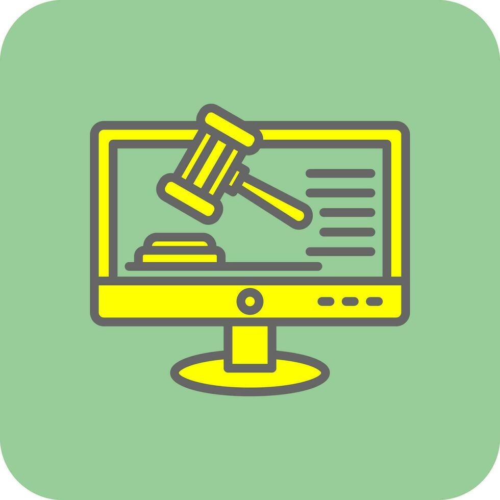 Online court Vector Icon Design