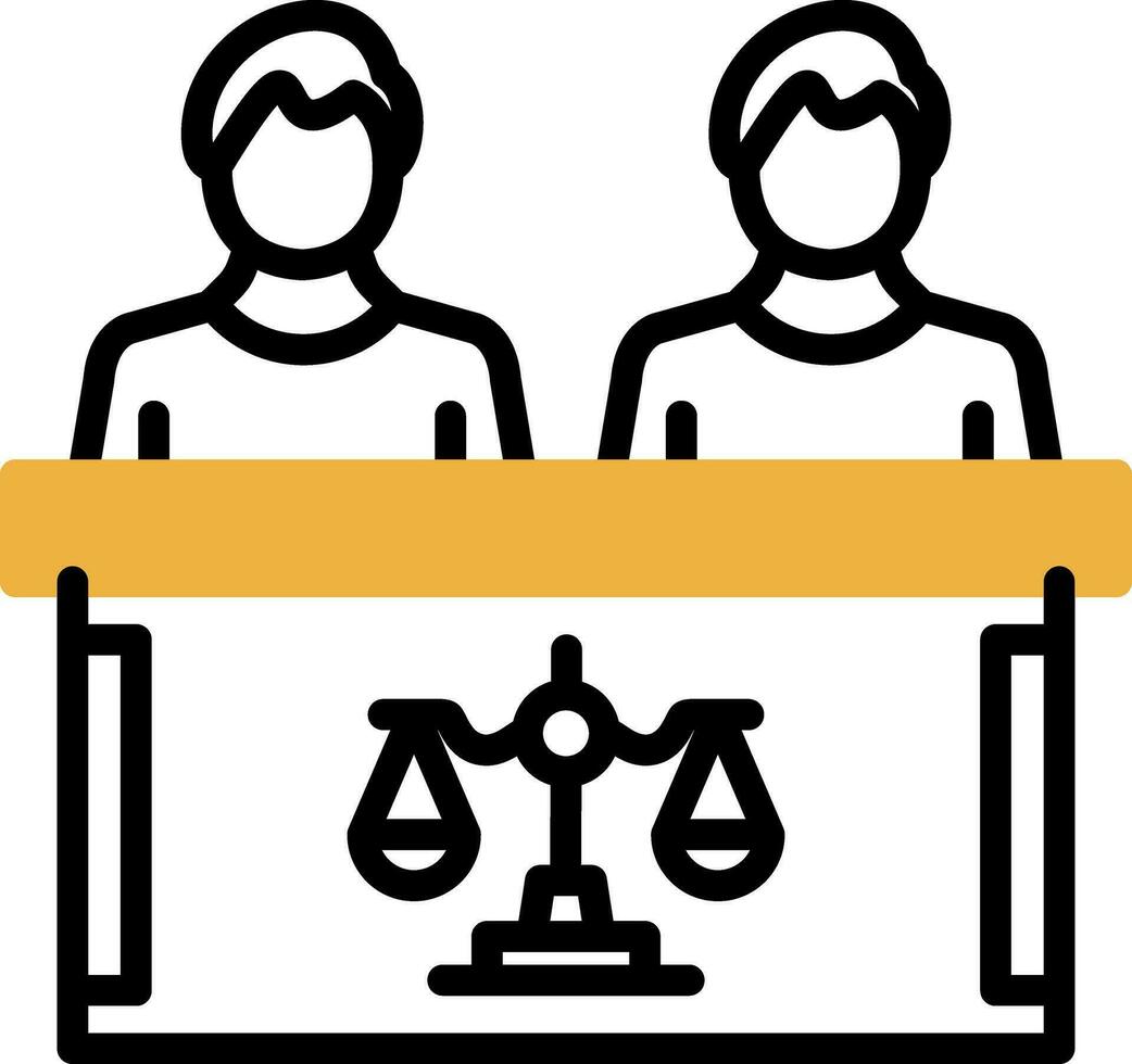 tribunal vector icono diseño