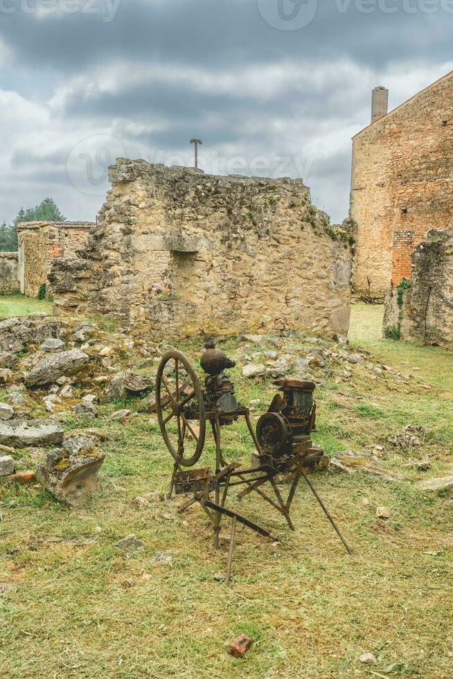 Old ruins of Oradou-sur-Glane, France photo