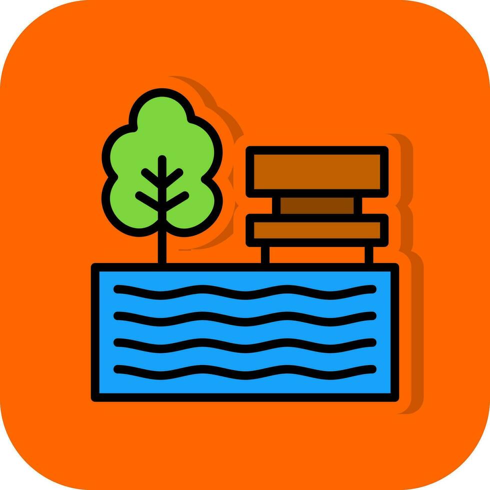 Lake Vector Icon Design