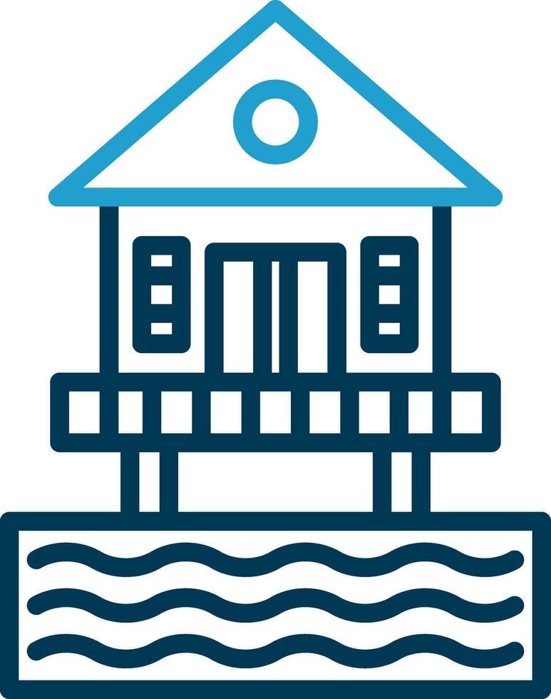 Beach hut Vector Icon Design