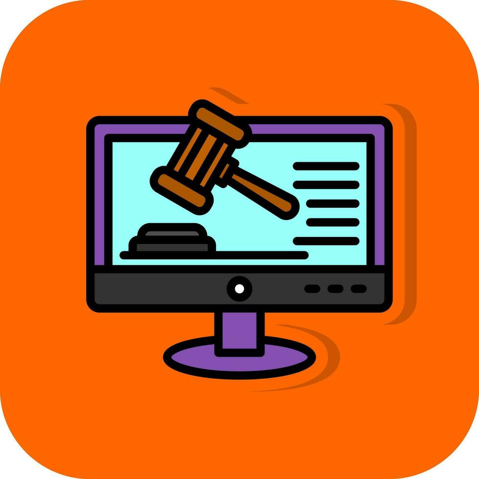 Online court Vector Icon Design