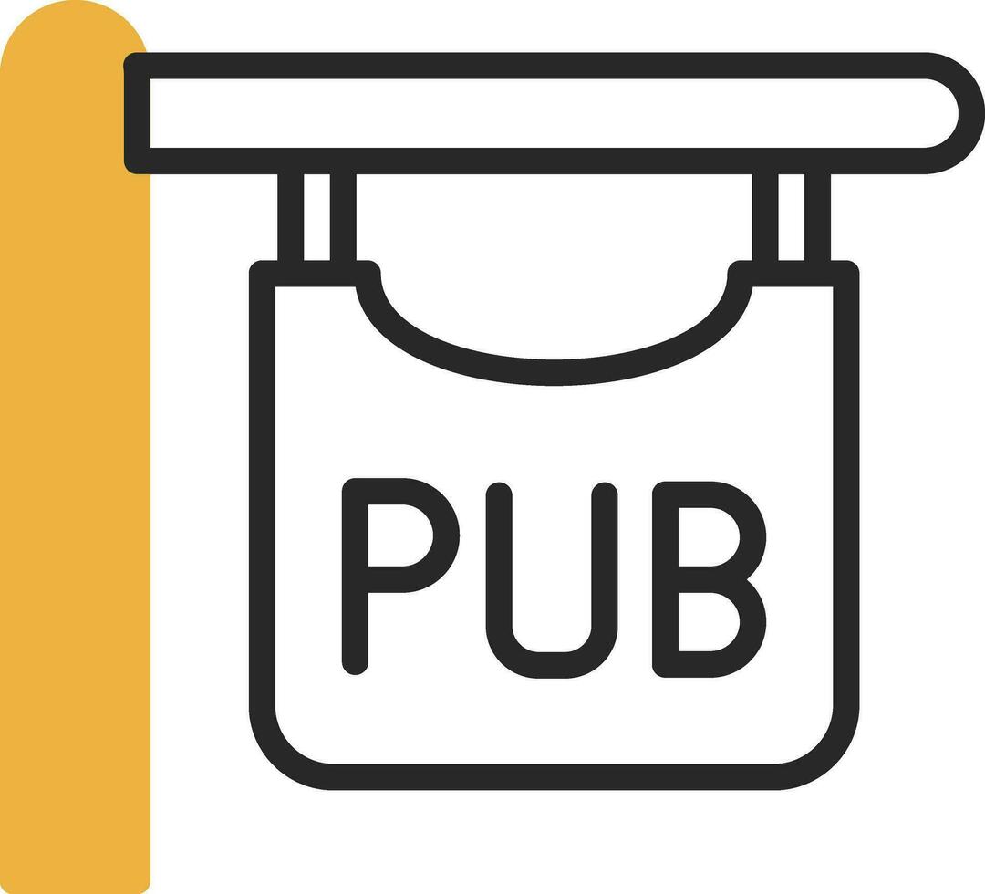 pub firmar vector icono diseño