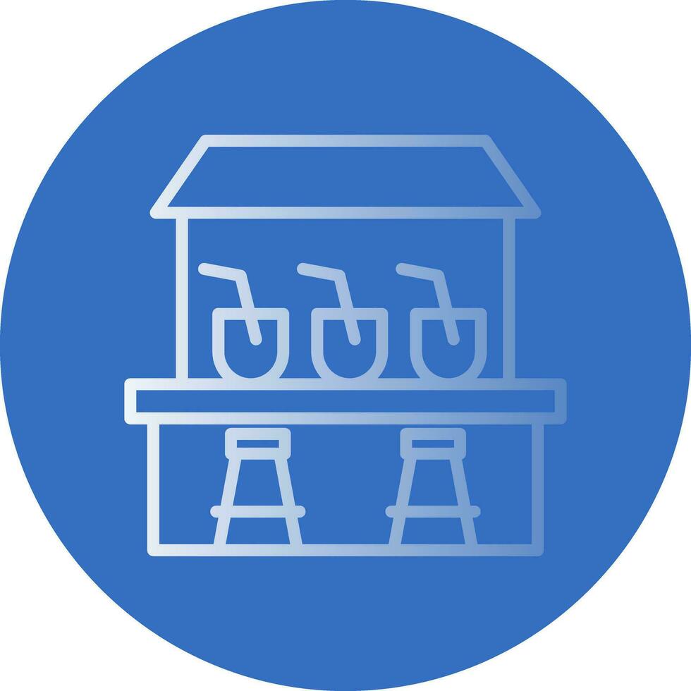 Beach bar Vector Icon Design
