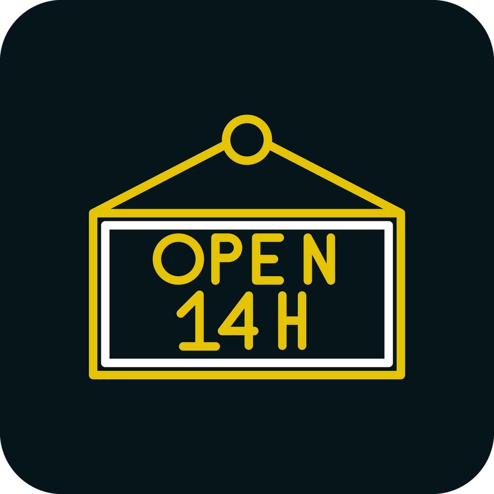 Opening hours Vector Icon Design