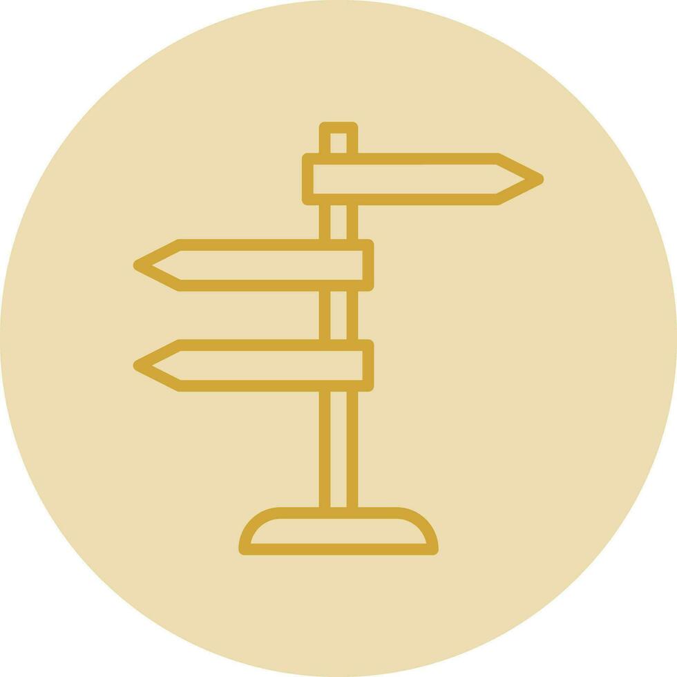 Signpost Vector Icon Design