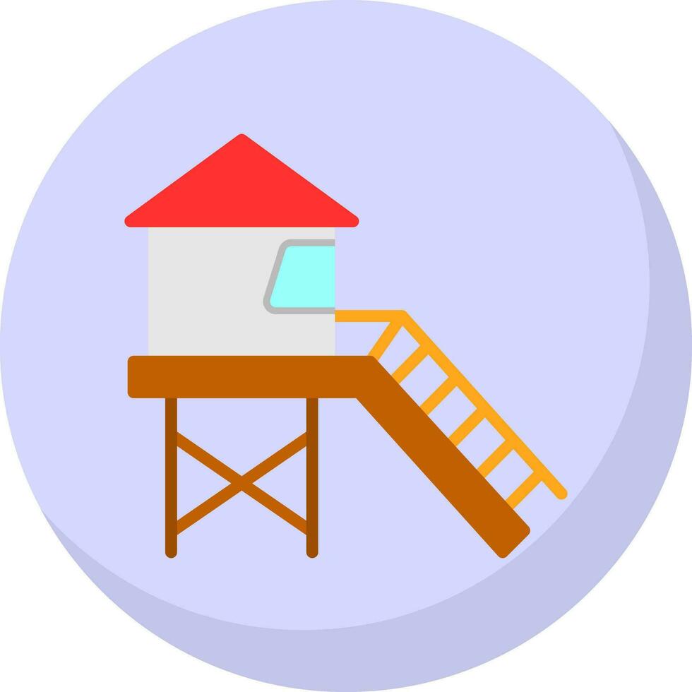 Lifeguard tower Vector Icon Design