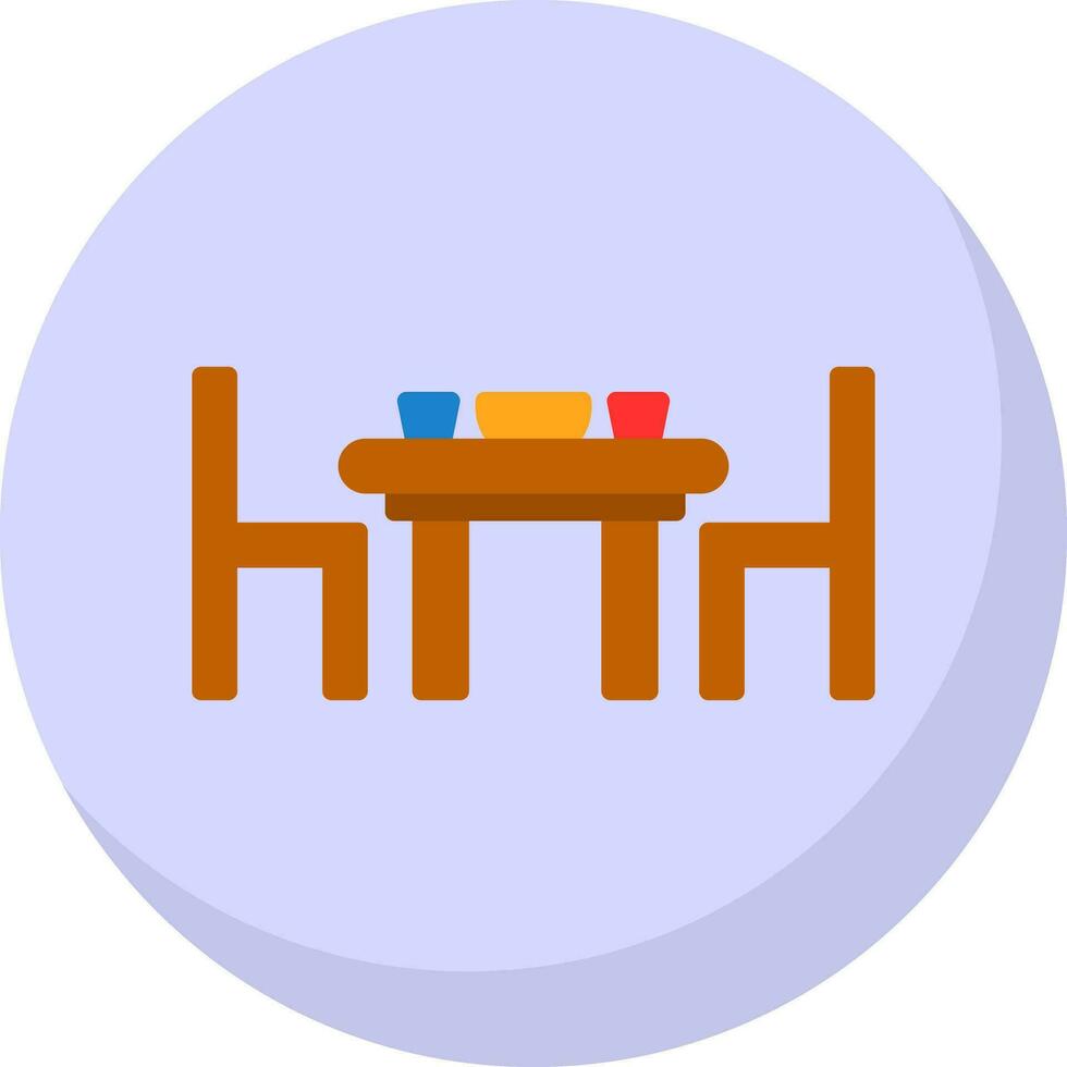 Dining table Vector Icon Design
