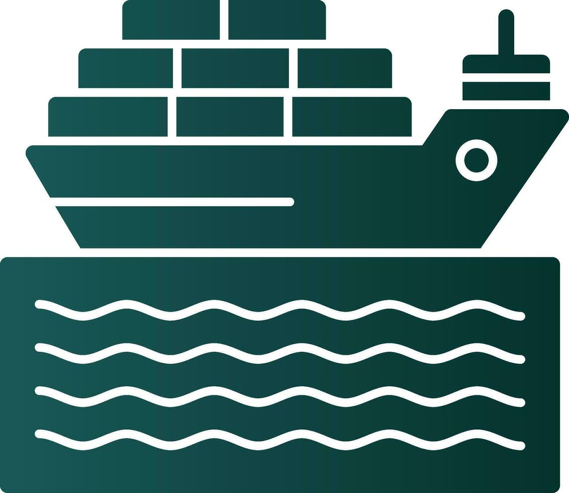 Cargo ship Vector Icon Design