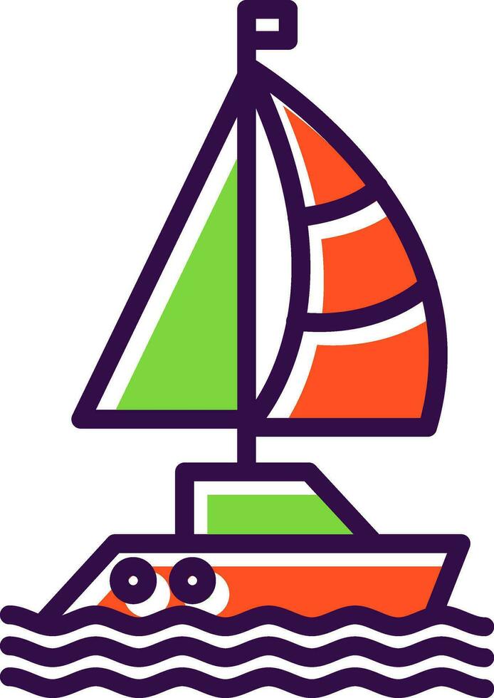 Sailboat Vector Icon Design