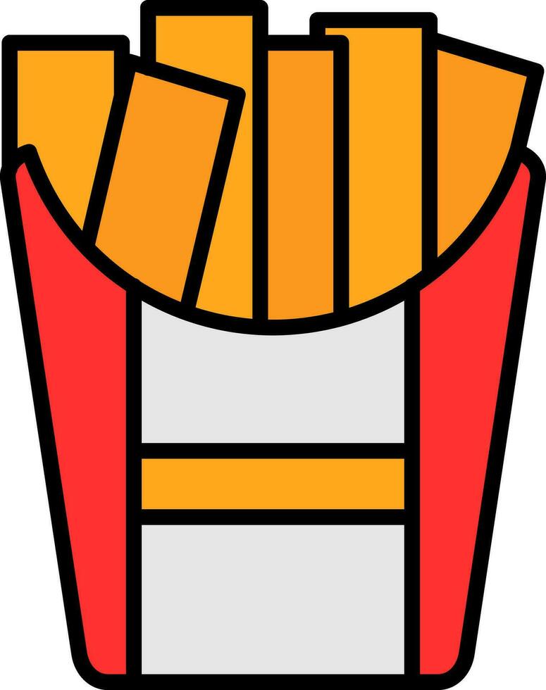 French fries Vector Icon Design