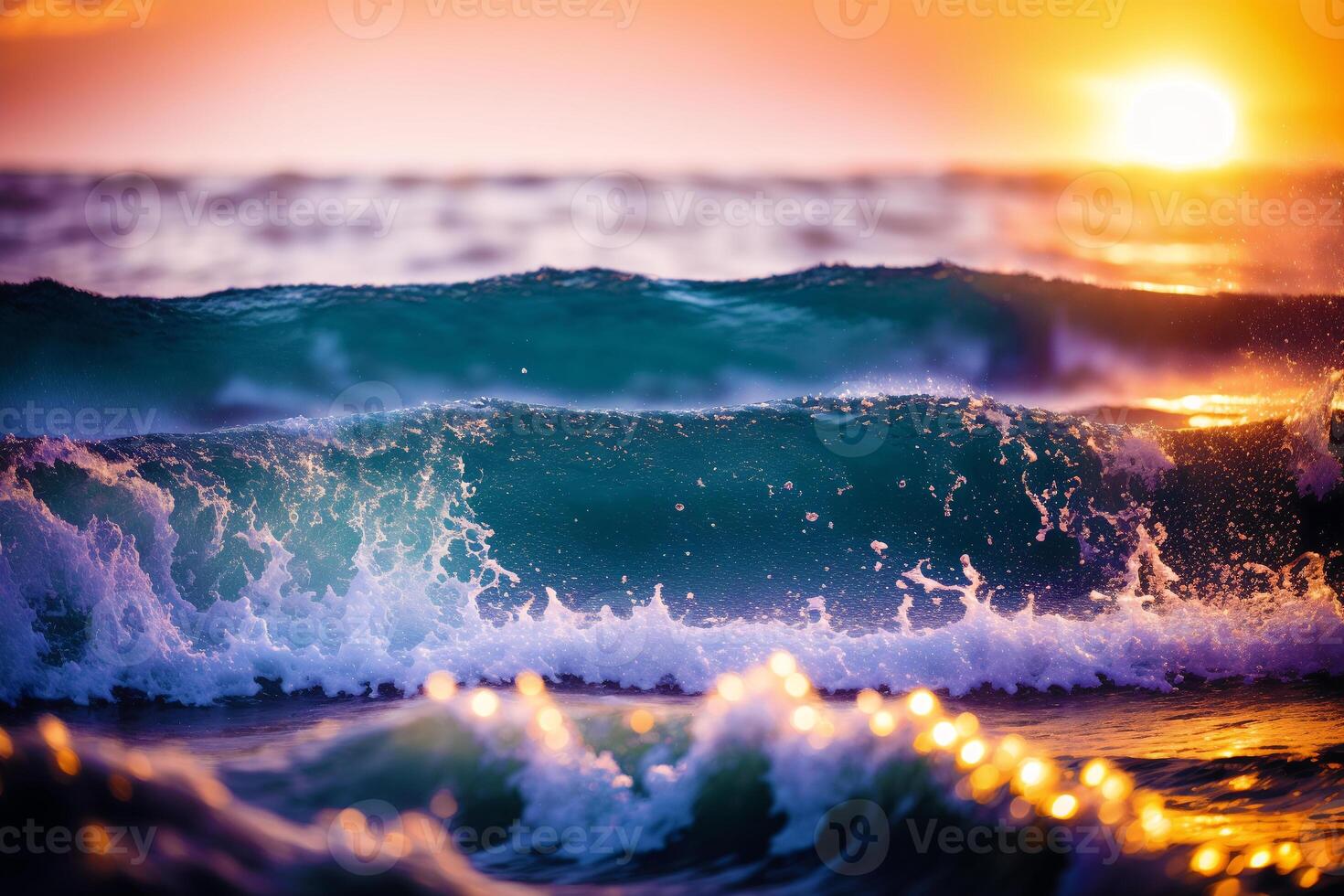 Summer concept. The Dance of Ocean Waves. Eternal Symphony of the sea. photo