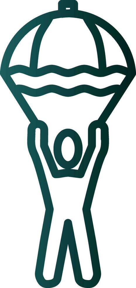 Skydiving Vector Icon Design