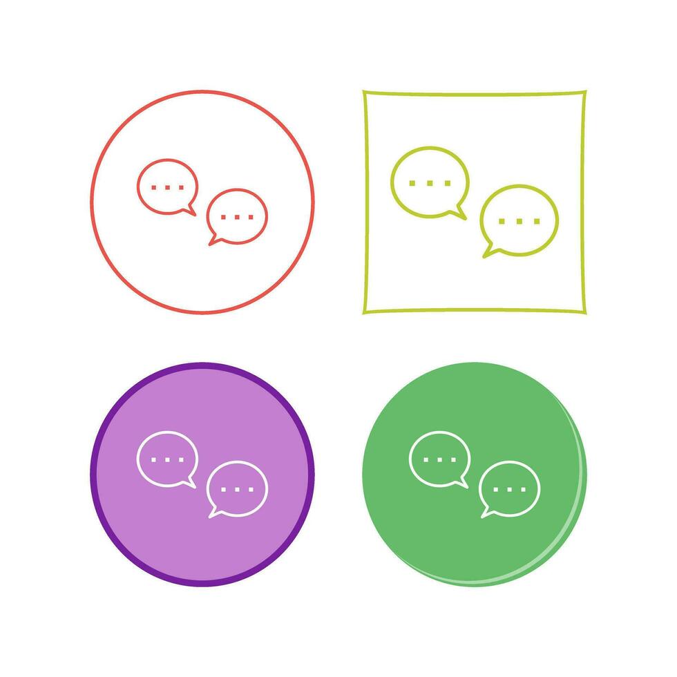 Unique Conversation Bubbles Vector Icon