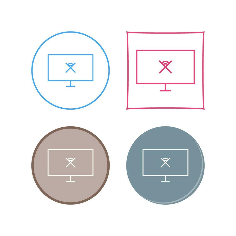 Unique Disconnected Network Vector Icon