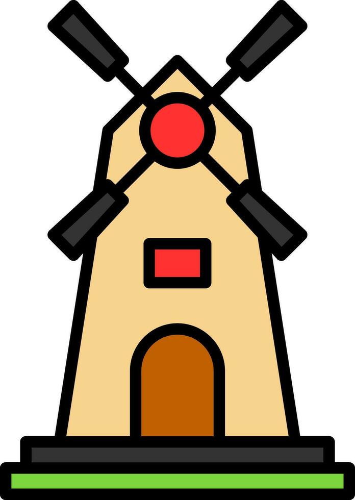 Windmill Vector Icon Design