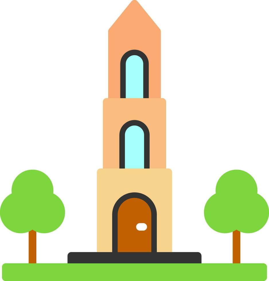 Dom tower Vector Icon Design