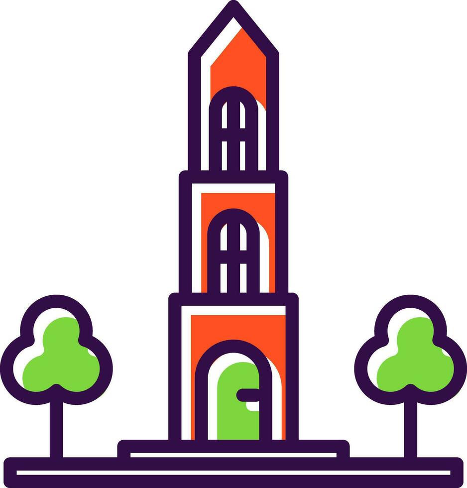 Dom tower Vector Icon Design