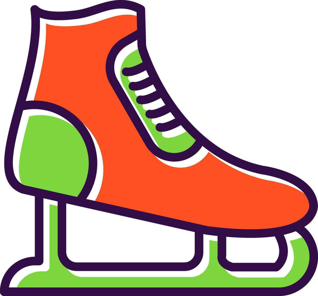 Ice skating Vector Icon Design