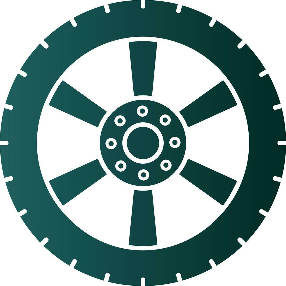 Alloy wheel Vector Icon Design