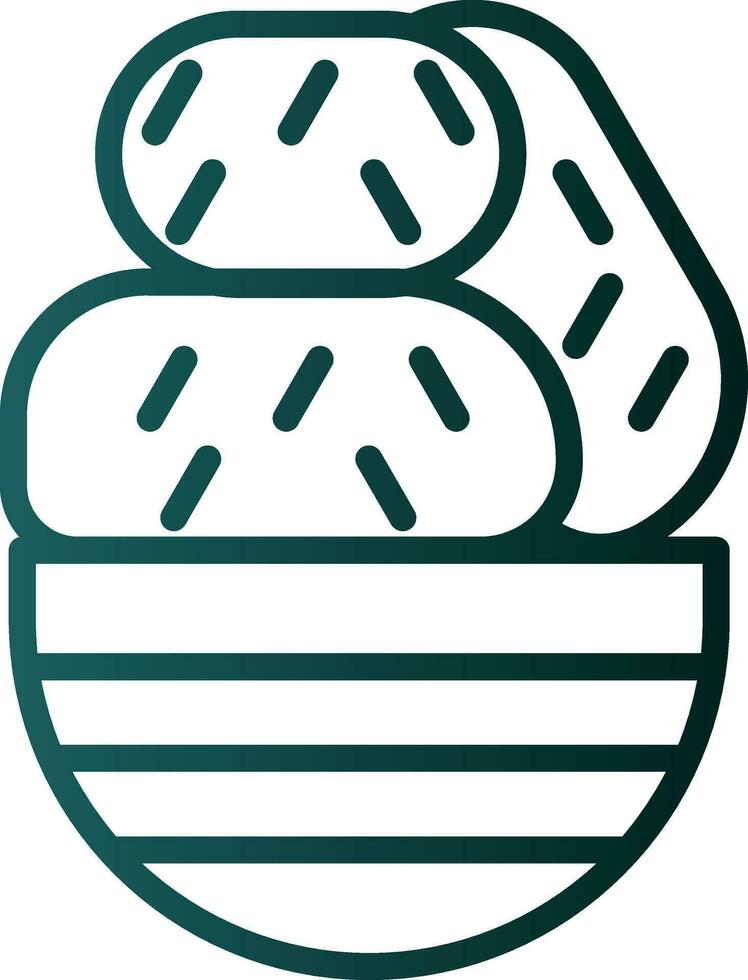 Croquette Vector Icon Design