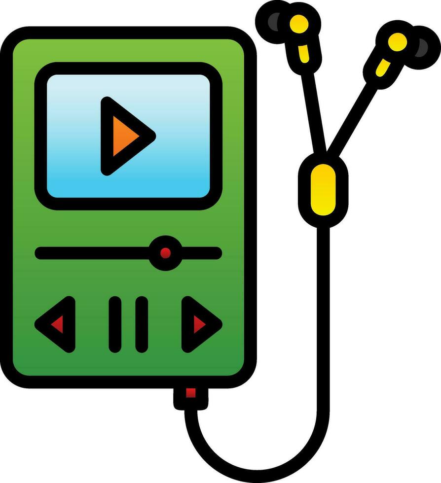 Walkman Vector Icon Design