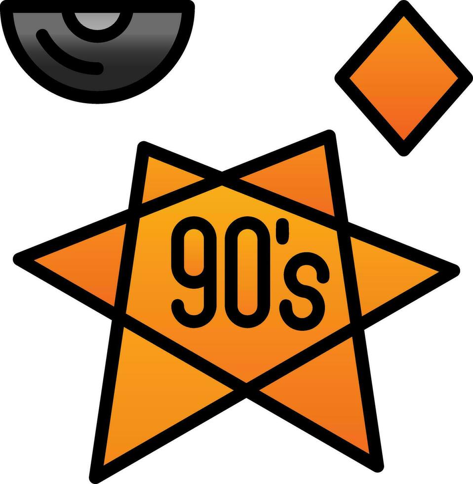 90s vector icono diseño