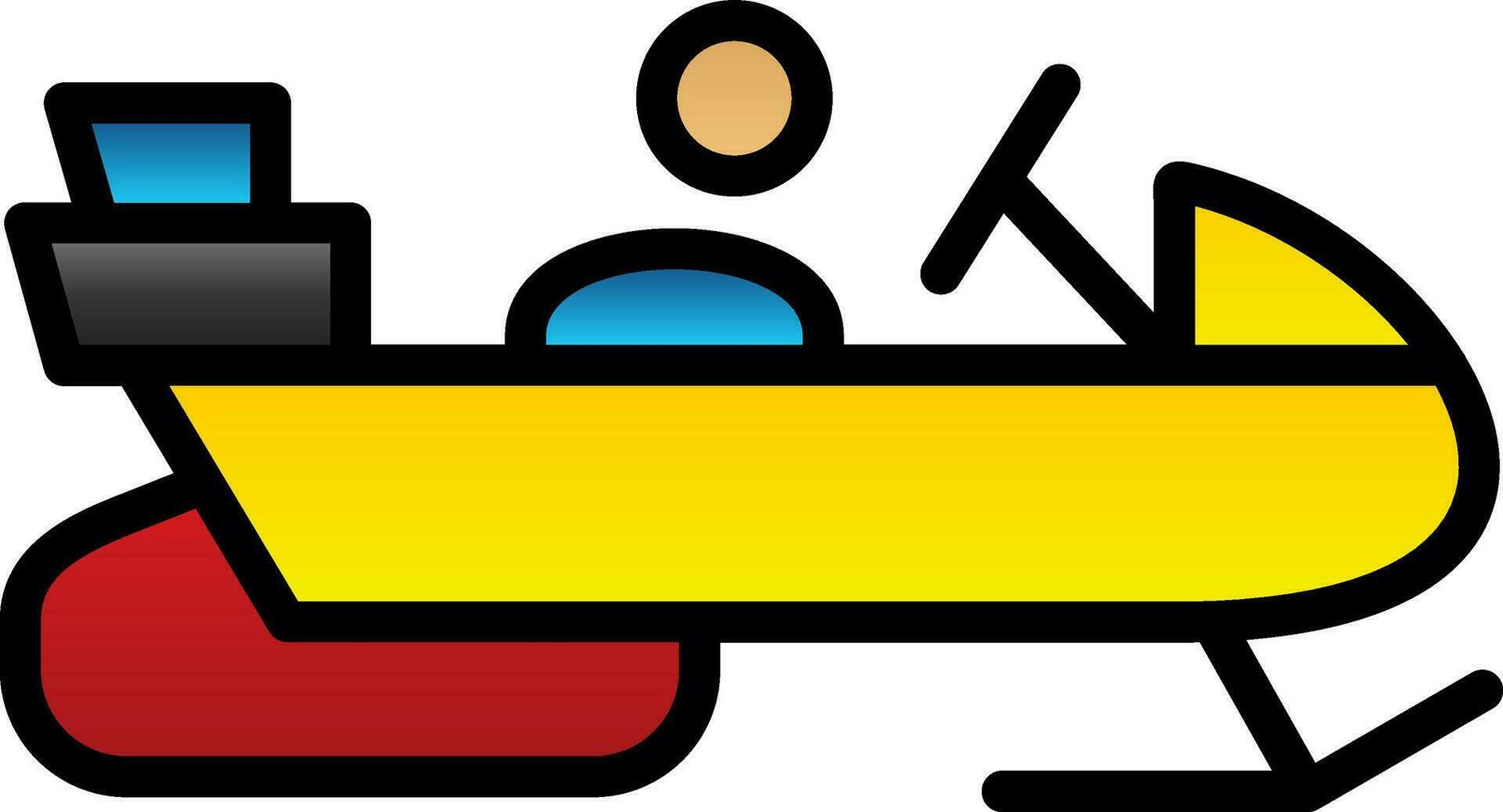 Snowmobile Vector Icon Design