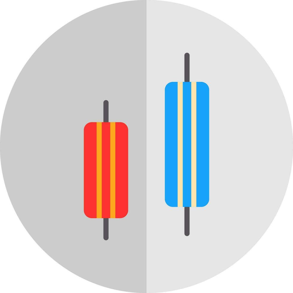 Bearish engulfing Vector Icon Design