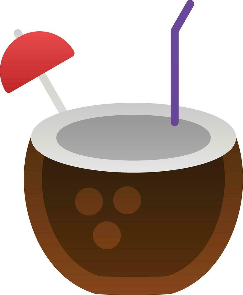 Coconut drink Vector Icon Design