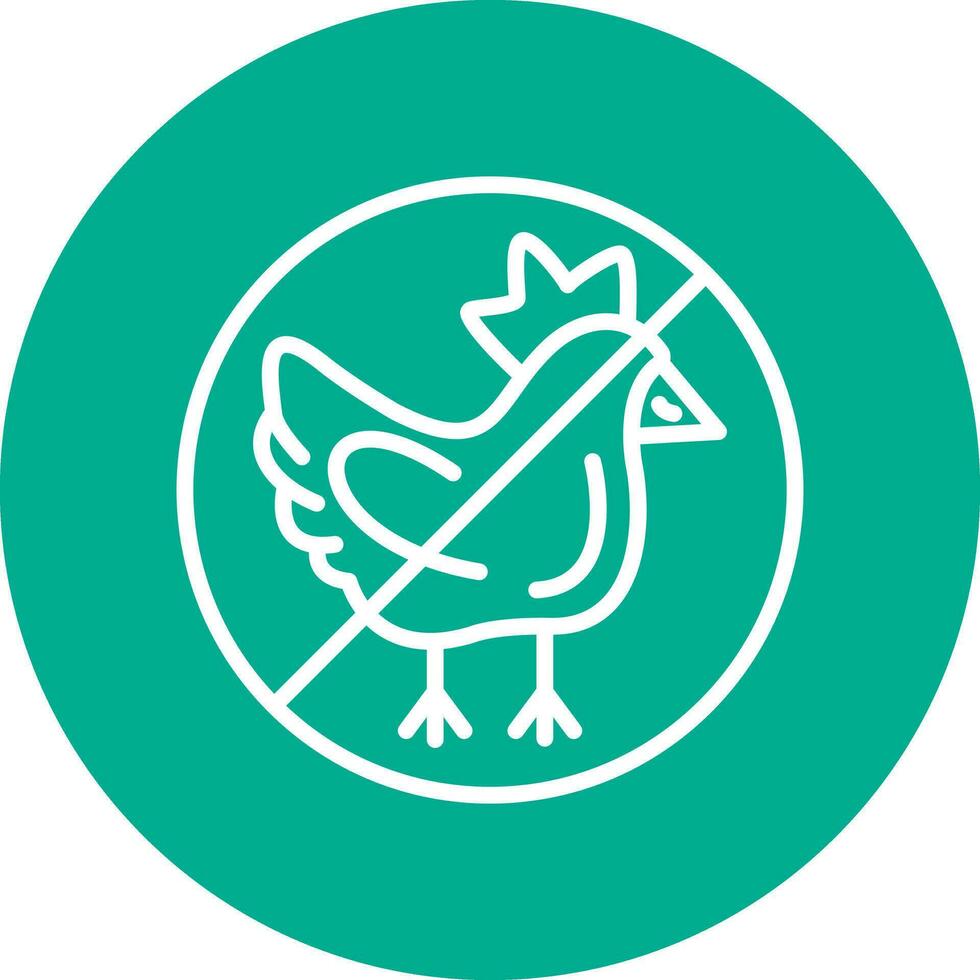 No chicken Vector Icon Design