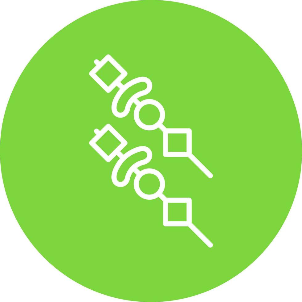 Skewer Vector Icon Design