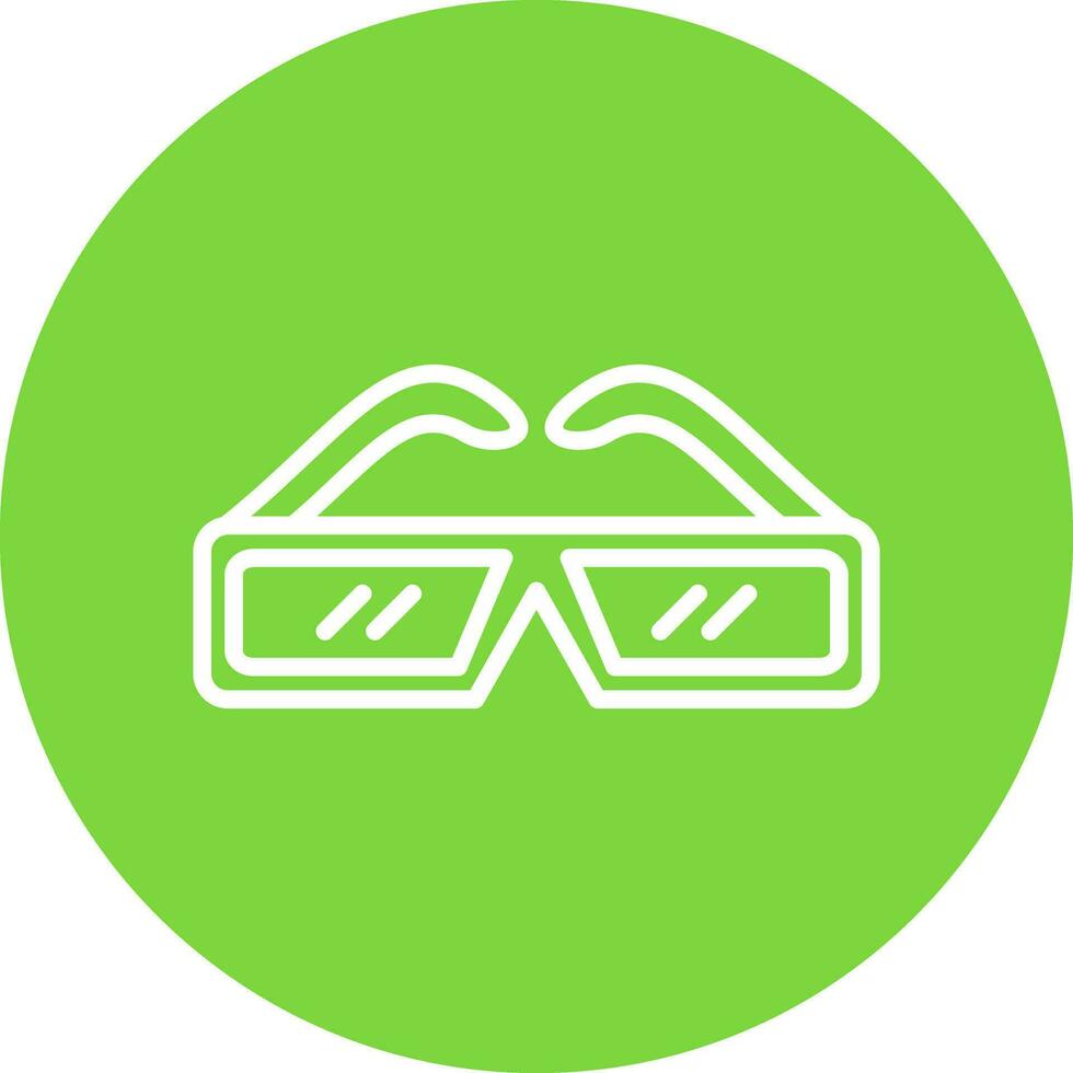3d glasses Vector Icon Design