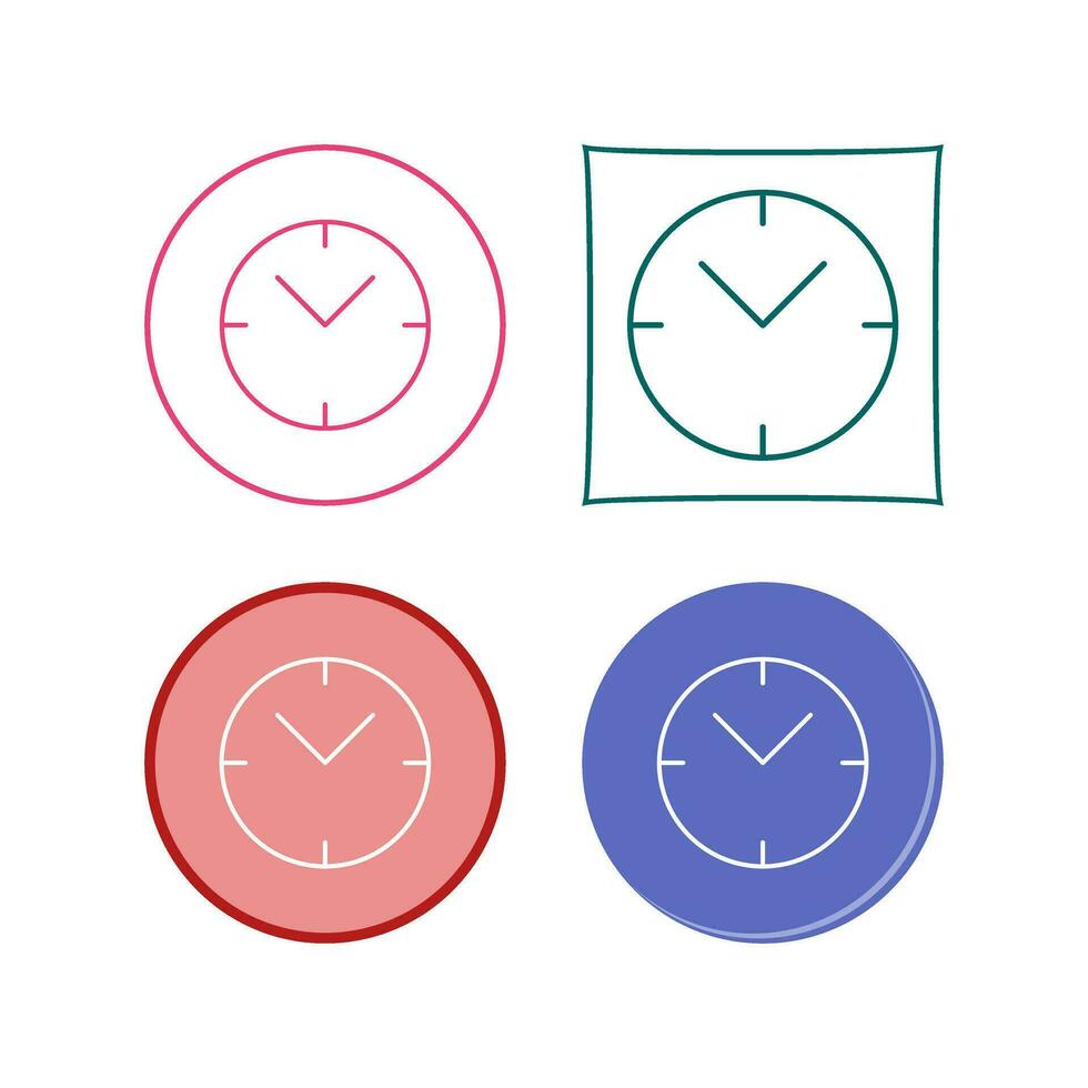 Unique Clock Vector Icon
