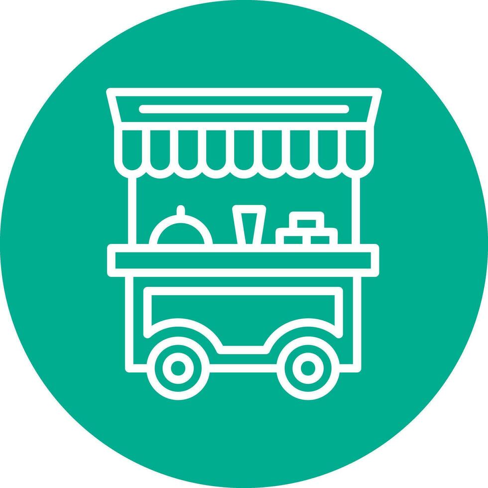 Food cart Vector Icon Design