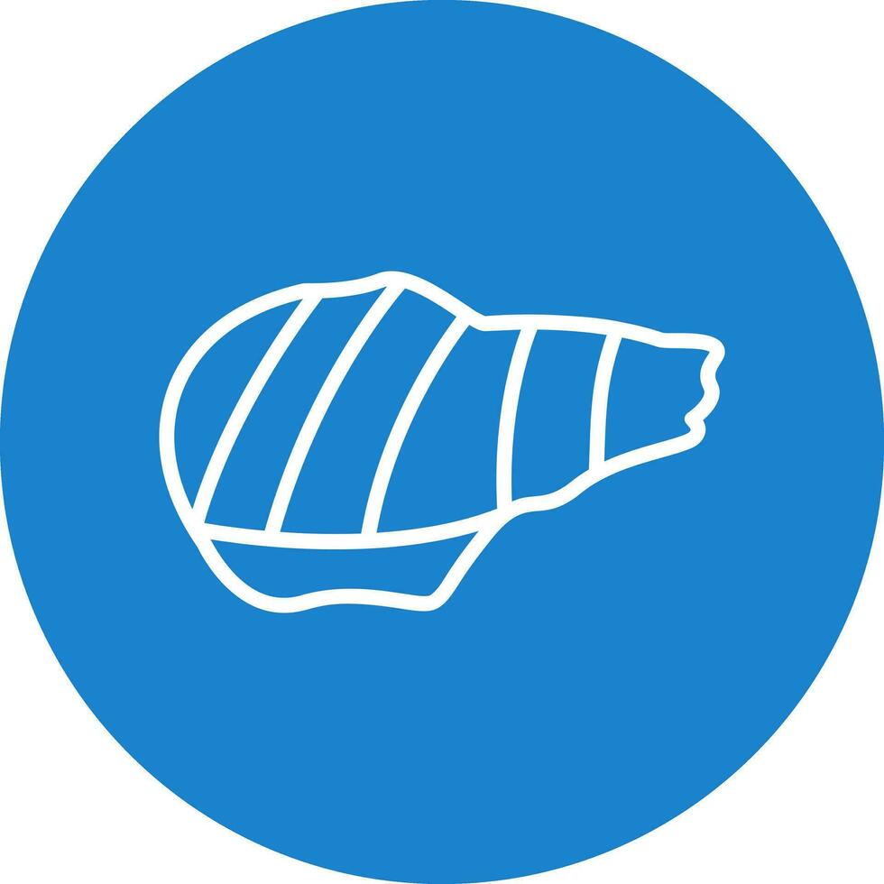 Grilled pork Vector Icon Design