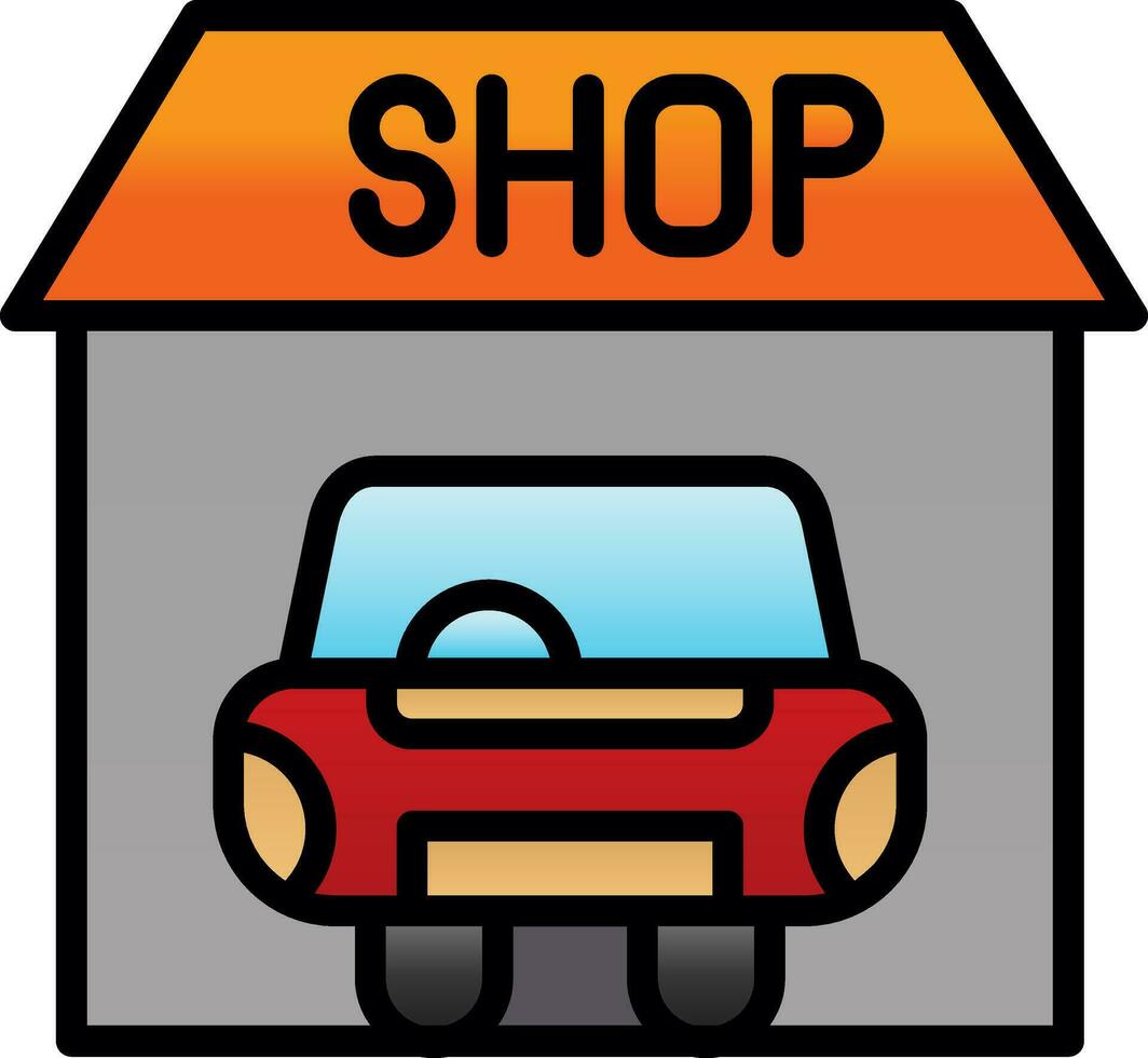 Car shop Vector Icon Design